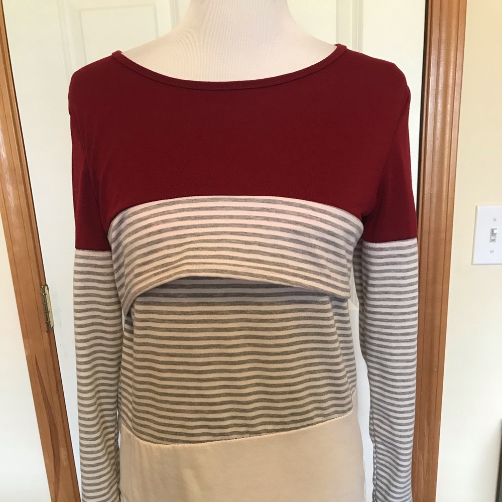Nursing long sleeved top